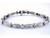 Custom design bezel set diamond ribbed oval link bracelet