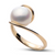 14 Karat bypass style Pearl Ring.