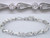 Custom design bezel set diamond open pear link bracelet