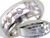 Custom design Gents flush set (3)diamond satin/polished band