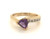 Amethyst and channel set diamond ring.