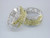 Custom design white/yellow diamond huggie hoop earrings