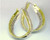 Custom design white/yellow diamond inside out hoop earrings