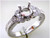 Custom design diamond engraved band semi mtg engagement ring
