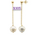 14 karat yellow gold freshwater cultured pearl dangle earrings.