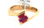 14kyg bypass shank ruby ring