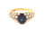 18kyg sapphire/pave' diamond ring