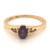 14kyg oval Amethyst/diamond ring