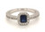 14kwg ec Sapphire/Diamond halo ring