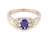 18kwg oval Tanzanite/diamond ring