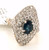 14kyg naivete' shaped sapphire and diamond ring