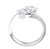 14kw by pass 2-stone ring with diamond shank semi mounting only,