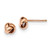 14k rose gold love knot post earrings