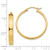 14kyg flat tubing hoop earrings 28mm by 4mm