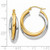 14k two tone double crossover hoop earrings