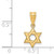 14kyg polished solid Star of David pendant 17mm x 10mm