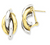 14kw/y half hoop omega back post earrings 24mm by 13mm