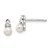 14kwg diamond/4mm FWCP stud earring