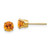 14kyg 5mm round Citrine stud earrings