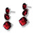 14kwg oval,pear shape,cushion cut garnet post earrings