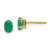 14kyg 6x4mm oval emerald stud earrings