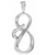 14kwg free form swirl pendant