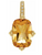 14kyg 14x10mm antique Citrine/diamond pendant