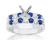 7 stone sapphire & diamond band - 2.5 mm