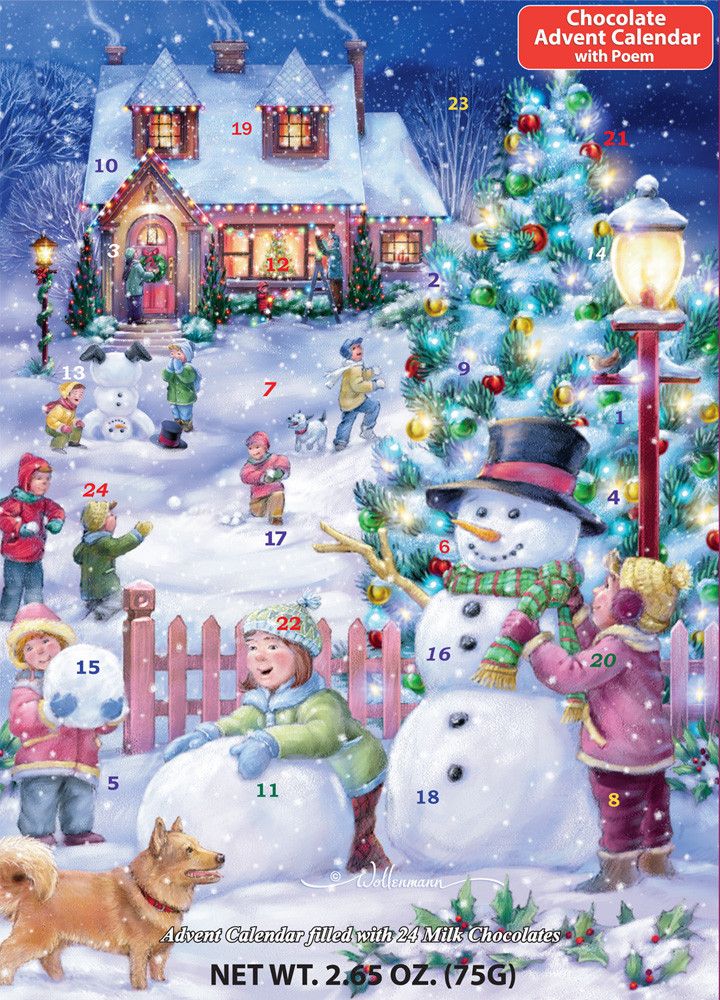 BB124 | Snowman Celebration Chocolate Advent Calendar - Vermont