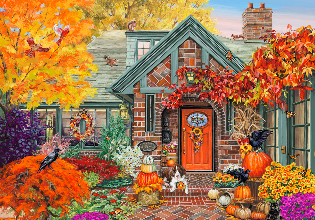 VC1204 | Autumn Welcome Jigsaw Puzzle - 1000 PC - Vermont