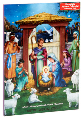 BB129-CASE | Case of 32 Holy Manger Chocolate Advent Calendars