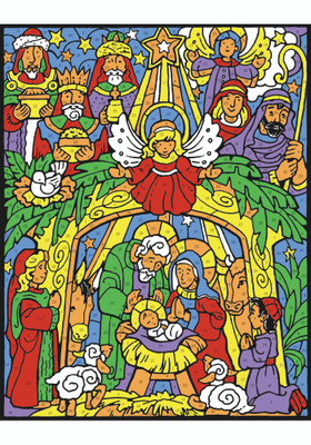 BB250 | Colorful Nativity Color Your Own Advent Calendar