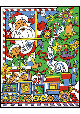 BB251 | Smiling Santa Color Your Own Advent Calendar