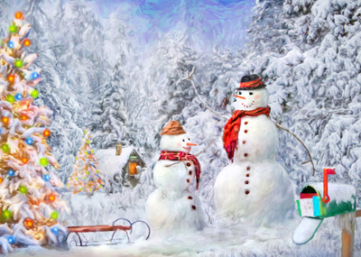 BLH002 | Box Christmas Snowmen Christmas Cards