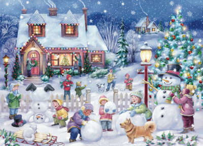 BRWSNC | Box Snowman Celebration Christmas Cards