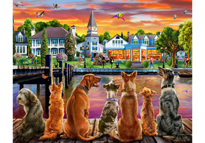 VC1023 | Dockside Dogs Jigsaw Puzzle - 1000 PC