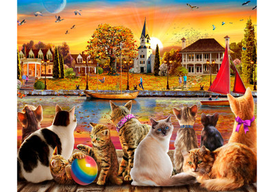 VC1101 | Dockside Cats Jigsaw Puzzle - 1000 PC