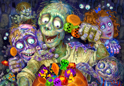 VC1155 | Zombies Like Candy Jigsaw Puzzle - 1000 PC