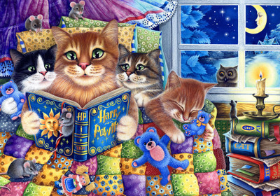 VC1166 | Kittens' Bedtime Jigsaw Puzzle - 550 PC