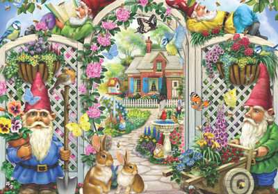 VC1196 | Springing Up Gnomes Jigsaw Puzzle - 550 PC