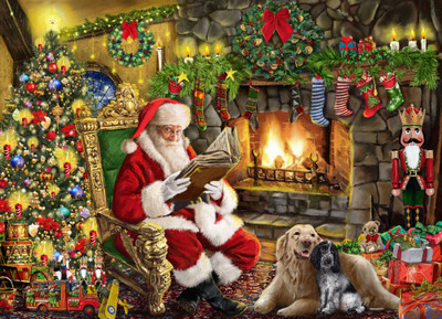 VC1258 | Fireside Santa Jigsaw Puzzle - 1000 PC