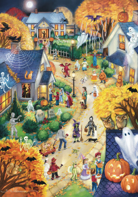 VC174 | Halloween Town Jigsaw Puzzle - 550 PC