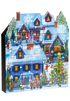 VC504 | Christmas Houses Wooden Advent Calendar