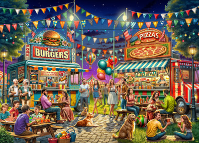 VC1336 | Food Trucks Jigsaw Puzzle - 1000 PC