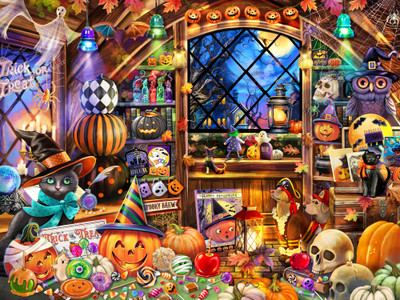 VC1337 | Halloween Collectibles Jigsaw Puzzle - 550 PC