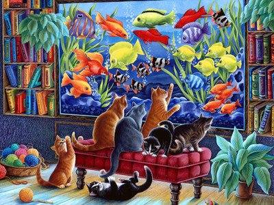 VC1047 | Kittens Fishing Jigsaw Puzzle  - 550 PC