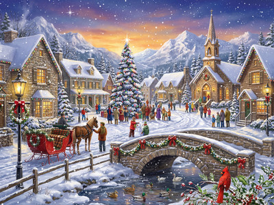 VC1406 | Village Christmas Jigsaw Puzzle  - 500 PC