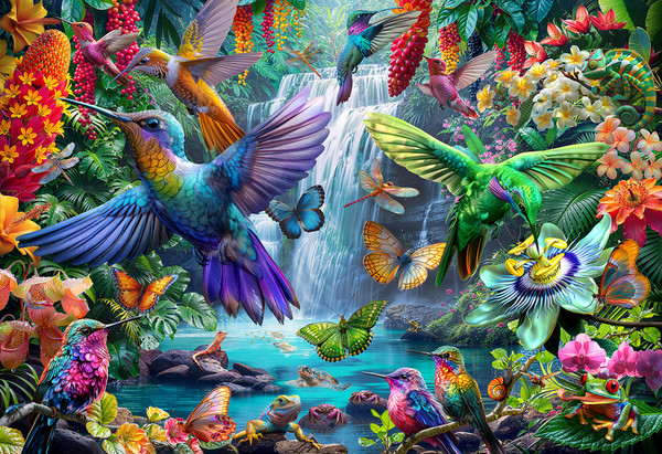 VC1414 | Hummingbird Oasis Jigsaw Puzzle - 100 PC