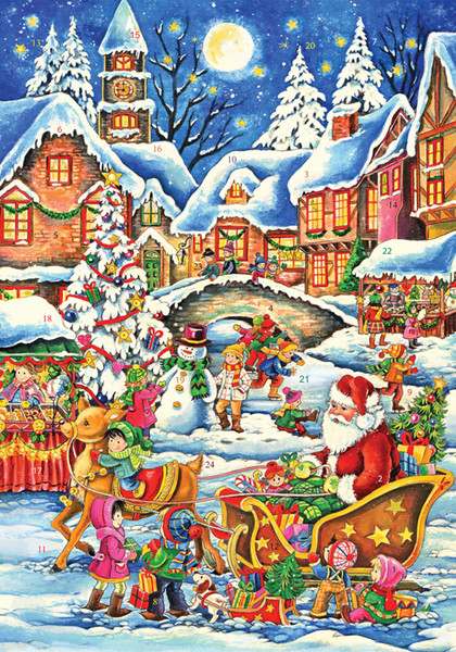 BB830 | Santa's Here Advent Calendar