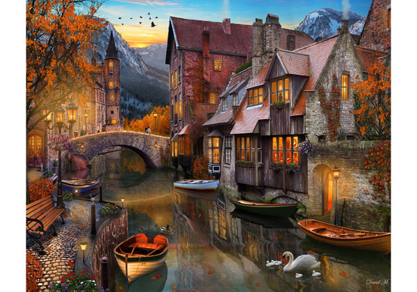 VC1036 | Autumn Canal Jigsaw Puzzle - 1000 PC